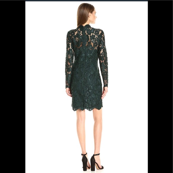 Betsey Johnson Women's Lace Sheath Hunter green - Picture 2 of 8